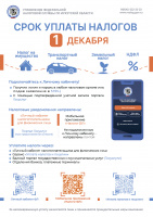 Срок уплаты налогов - 1 декабря!